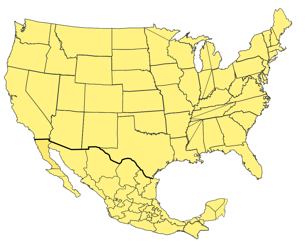 mexico outline map